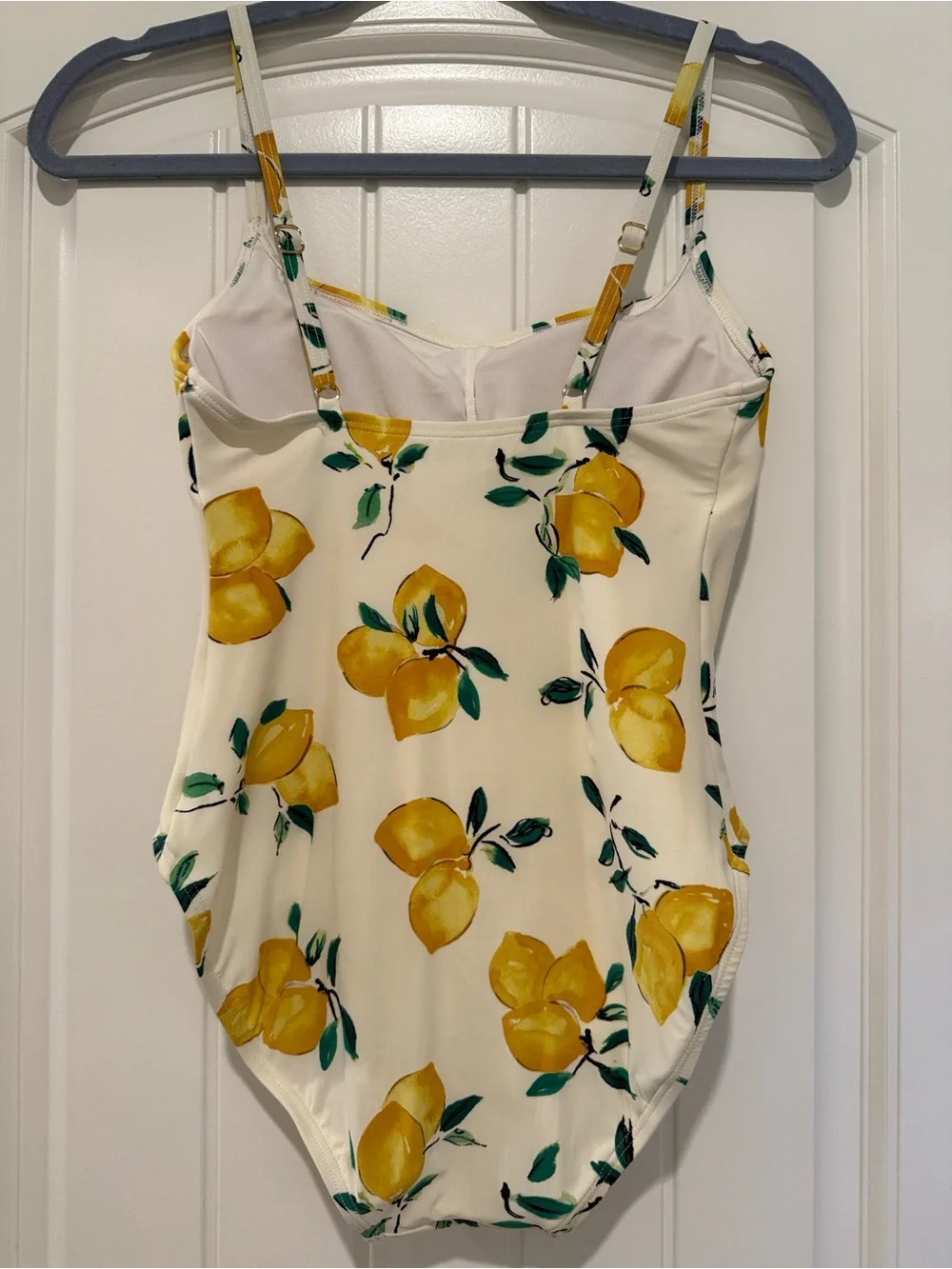 kate spade White One-Piece Swimsuit with Yellow Lemon Print